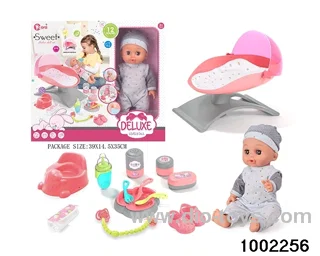 14-inch enamel doll suit in window box