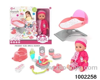 14-inch enamel doll suit in window box