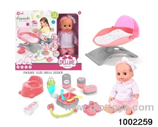 14-inch enamel doll suit in window box