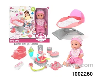 14-inch enamel doll suit in window box