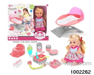 14-inch enamel doll suit in window box