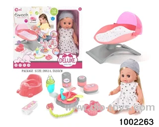 14-inch enamel doll suit in window box