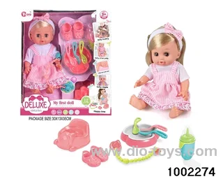 14-inch enamel doll with 12-tone IC in window box