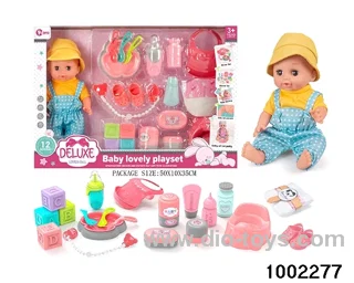 14-inch enamel doll suit (12 tones) in window box