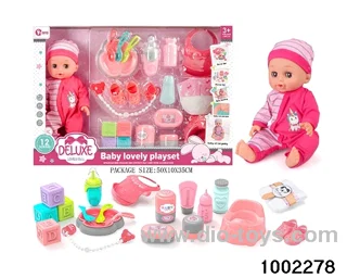 14-inch enamel doll suit (12 tones) in window box
