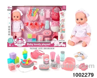 14-inch enamel doll suit (12 tones) in window box