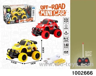 1:43 4ch light RC car(Pack 2AA rechargeable+USB holder) in window box