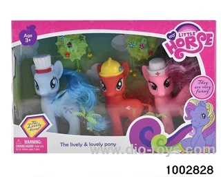 Enamel pony suit in window box