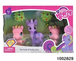 Enamel pony suit in window box