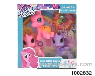 Enamel pony suit in window box