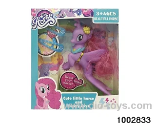 Enamel pony suit in window box