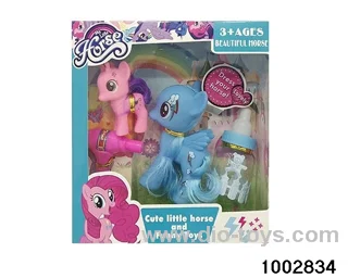 Enamel pony suit in window box