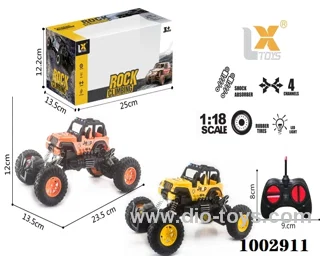1:18 4ch RC JEEP  with light IN WINDOW  BOX  2 colors