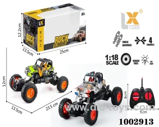 1:18 4ch RC JEEP  with light IN WINDOW  BOX 2 colors