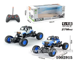 1:18 4 ch RC JEEP  with light IN WINDOW  BOX 2 colors