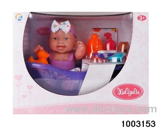 10-inch doll with bathtub suit in window box