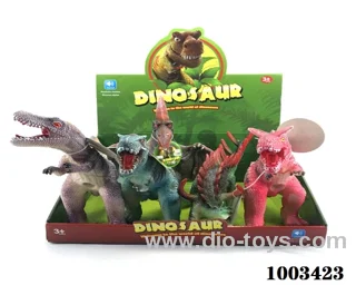 5pcs vinyl dinosaur with ic in display box