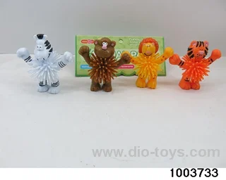 Four kinds of burr animals in PP bag with header