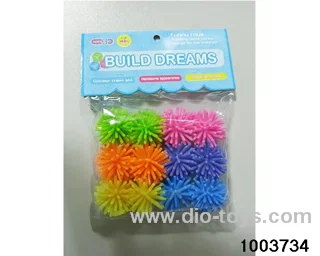 Color burr ball in PP bag with header