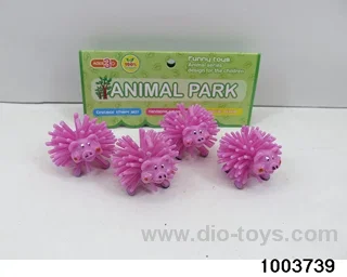 Pink burr piglet in PP bag with header