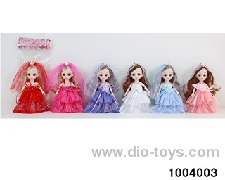 6 inch 16cm 13 joint doll set in opp bag