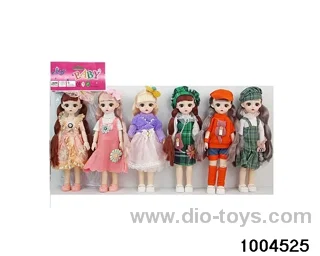 14 inch 12-joint doll suit in PP bag with header