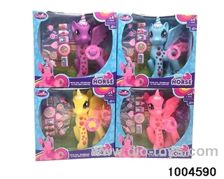 Enamel Unicorn Set with Light Music