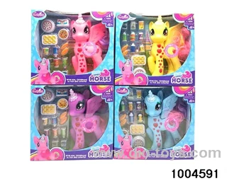 Enamel Unicorn Set with Light Music