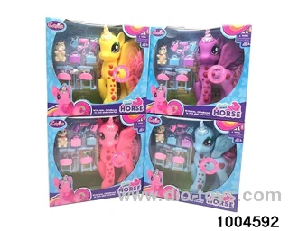 Enamel Unicorn Set with Light Music