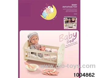 Sleeping bed (9-inch enamel doll) in window box