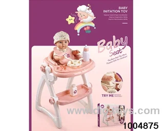 High foot dining table chair (with 16 inch doll) in window box