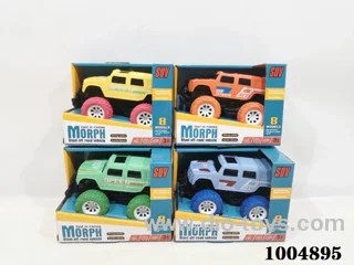 Collision deformation Inertial Friction car 4 color mixed loading in color box