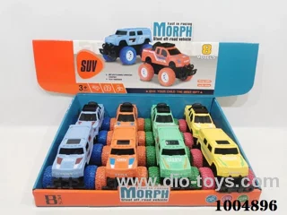 Collision deformation Inertial Friction car 8 sets mixed loading in display box