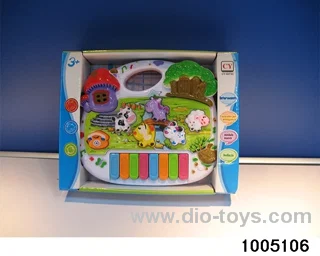 electronic organ in display box