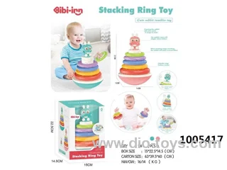 Stacking ring toy in window box