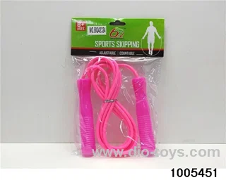 Anti slip hollow solid color skipping rope in PP bag with header