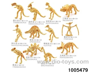 12 dinosaur skeletons in PE BAG