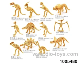 12 dinosaur skeletons in PE BAG