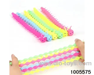 Cross border hot selling smooth caterpillar decompression noodles rope Lalale TPR children's decompression tension rope vent noodles in opp bag