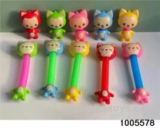 Pop tube decompression luminous telescopic tube toy in display box