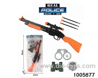 (L)OPP bag police laifu needle gun set (4-piece set) simulation toy children's educational toy in opp bag