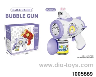 SPACE RABBIT BUBBLE GUN (PURPLE) IN COLOR BOX