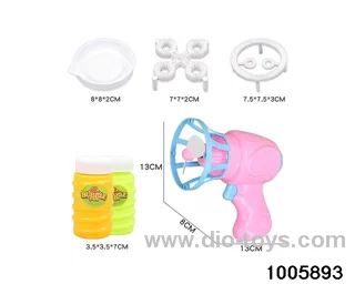 Electric bubble gun, educational toy, hand-held toy, interactive toy, pink and blue, 2 colors in opp bag