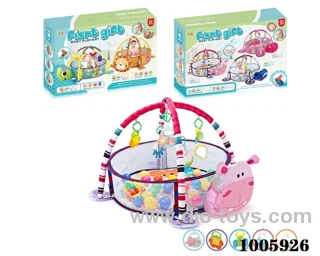 Baby fitness blanket & ball pit with  music not include  in color box