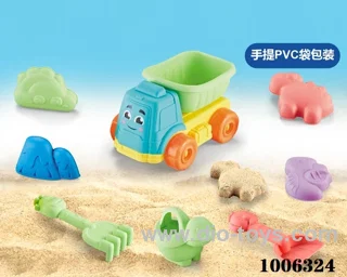 8PCS Beach toy in PVC hang bag