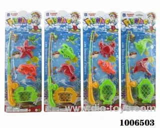 fishing toys set 4 sets mixed loading in Blister card