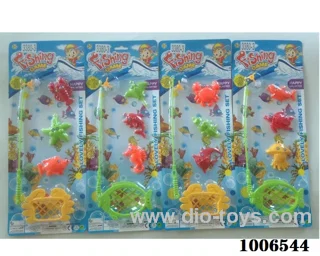 fishing toys set 4 sets mixed loading in Blister