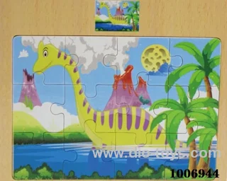 12 pcs wooden puzzle in Plastic film
