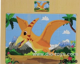 12 pcs wooden puzzle in Plastic film