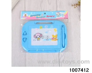 Magnetic drawing board, pink, blue, yellow and red in opp bag